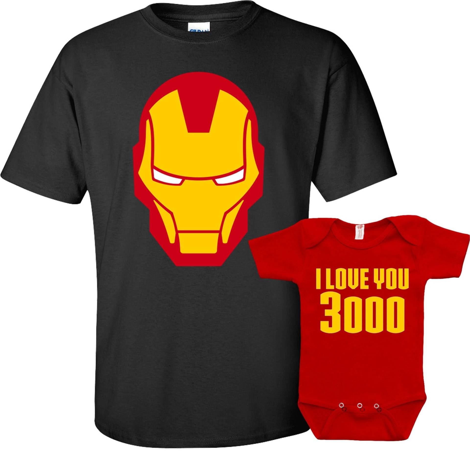 Vatertag Geschenke Vom Sohn Ich Liebe Dich 3000 Vater Passende Outfit Papa Tochter Tops Iron Man T-Shirt Baby Mädchen Kind Geschenk Fotos von GoldenStarTees