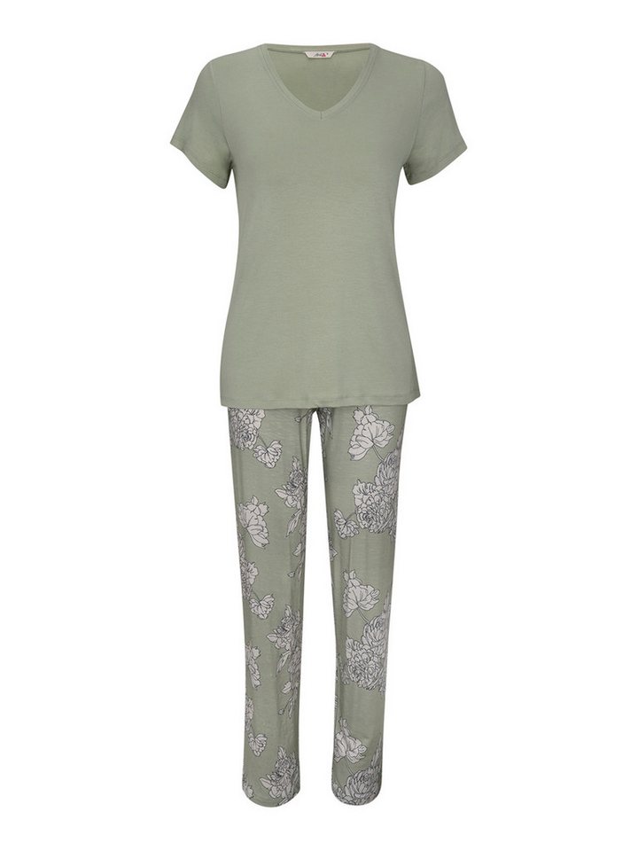Goldenbay Pyjama Daylily (2 tlg) schlafanzug schlafmode bequem von Goldenbay