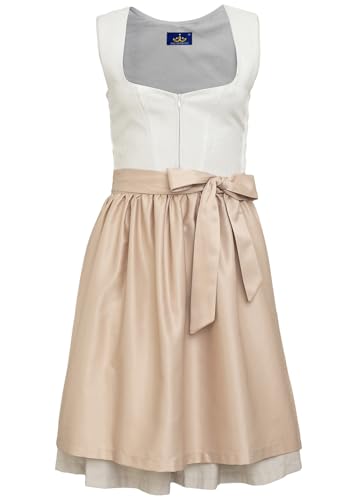 Goldenburg Dirndl Damen Midi mit Schürze 2tlg I Elastischen Zonen unter den Armen für Komfort und Passform I Deutsche Marke I Edle Frauen Trachten I Trachtenkleid Gr. 34-46 GB2301 (42) von Goldenburg