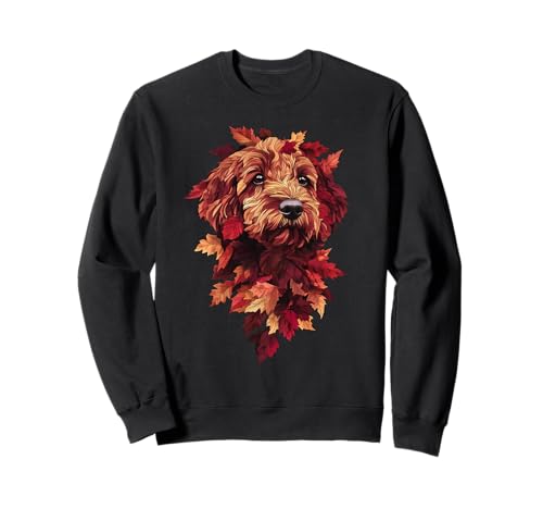 Goldendoodle Labradoodle Herbstlaub Herbst Hund Doodle Mama Sweatshirt von Goldendoodle Autumn Leaves - Fall Gifts