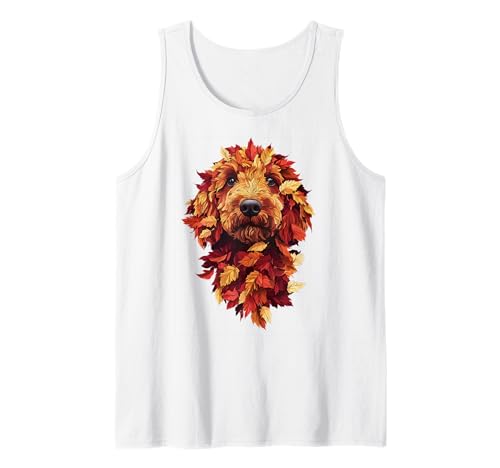 Goldendoodle Labradoodle Herbstlaub Herbst Hund Doodle Mama Tank Top von Goldendoodle Autumn Leaves - Fall Gifts