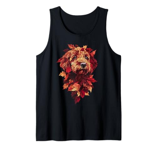 Goldendoodle Labradoodle Herbstlaub Herbst Hund Doodle Mama Tank Top von Goldendoodle Autumn Leaves - Fall Gifts