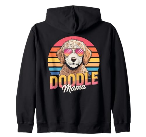 Doodle Mama Goldendoodle, Retro-Design, lockiger Hund, bei Sonnenuntergang Kapuzenjacke Doodle Mama Goldendoodle, Retro-Design, lockiger Hund, bei Sonnenuntergang Kapuzenjacke von Goldendoodle Cool Doodle Mom Novelty