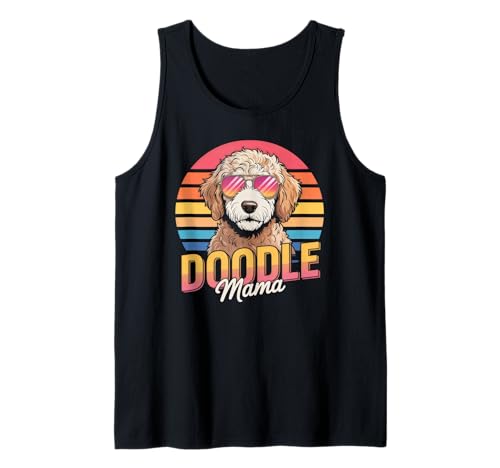 Doodle Mama Goldendoodle, Retro-Design, lockiger Hund, bei Sonnenuntergang Tank Top Doodle Mama Goldendoodle, Retro-Design, lockiger Hund, bei Sonnenuntergang Tank Top von Goldendoodle Cool Doodle Mom Novelty