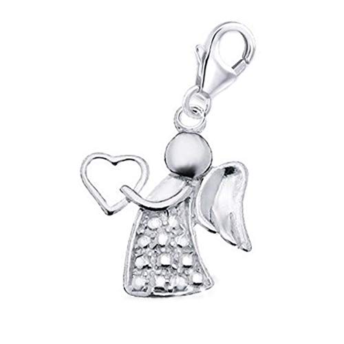 Charms Anhänger für Bettelarmband 925 Echt Silber Kinder Mädchen Damen Sterlingsilber (Engel 16x14mm) von Goldene Hufeisen