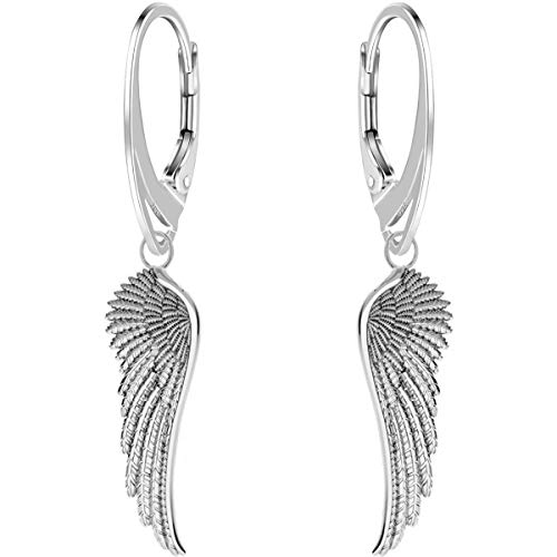 G.H. Engelsflügel Ohrringe Silber 925 Hängend Damen Hängeohrringe Engel-Flügel von Goldene Hufeisen