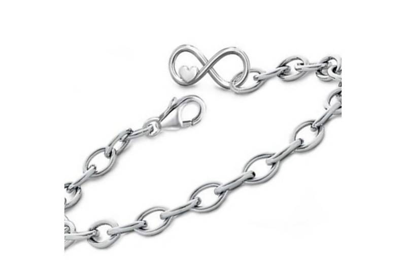 Goldene Hufeisen Bettelarmband Stabiles Kinder, Mädchen Unendlichkeit Armband Charm aus 925 Silber (1 Stück) von Goldene Hufeisen