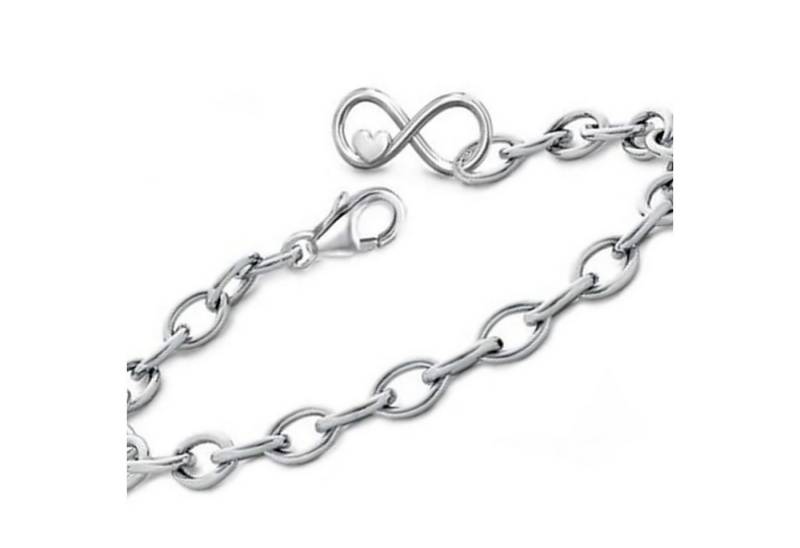 Goldene Hufeisen Bettelarmband Unendlichkeit Stabiles Damen Herren Armband Charm-Armband 925 Silber, Echtschmuck für Damen von Goldene Hufeisen