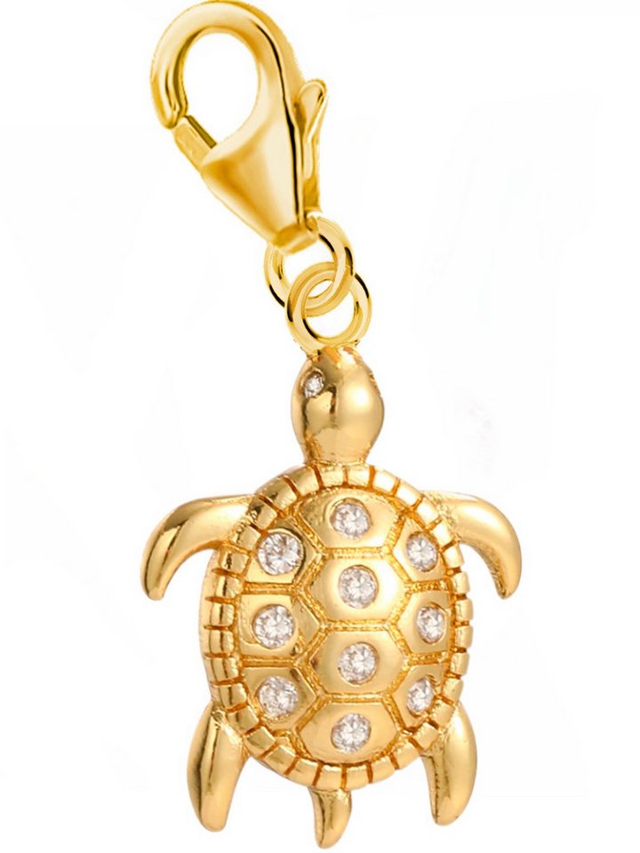Goldene Hufeisen Charm-Einhänger Schildkröte Charm 925 Silber Gold vergoldet Anhänger für Armband, 18K Gelbgold vergoldet Goldene Hufeisen Charm-Einhänger Schildkröte Charm 925 Silber Gold vergoldet Anhänger für Armband, 18K Gelbgold vergoldet von Goldene Hufeisen