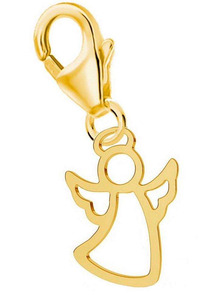 Goldene Hufeisen Charm Engel Goldene Schutzengel - Echtsilber Anhänger für Kinder und Erwachsene (inkl. Etui), 925 Sterling Silber, Hypoallergen von Goldene Hufeisen