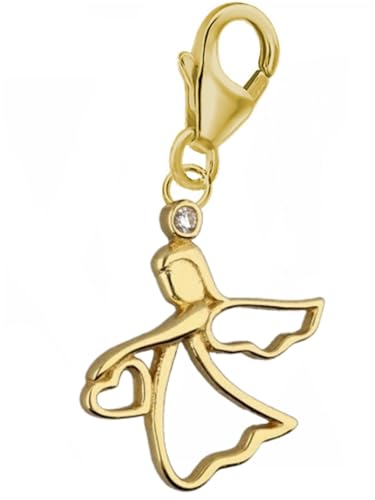 Charm Anhänger Gold Engel 925 Silber 18k Gelbgold vergoldet Charm Anhänger Gold Engel 925 Silber 18k Gelbgold vergoldet von Goldene Hufeisen