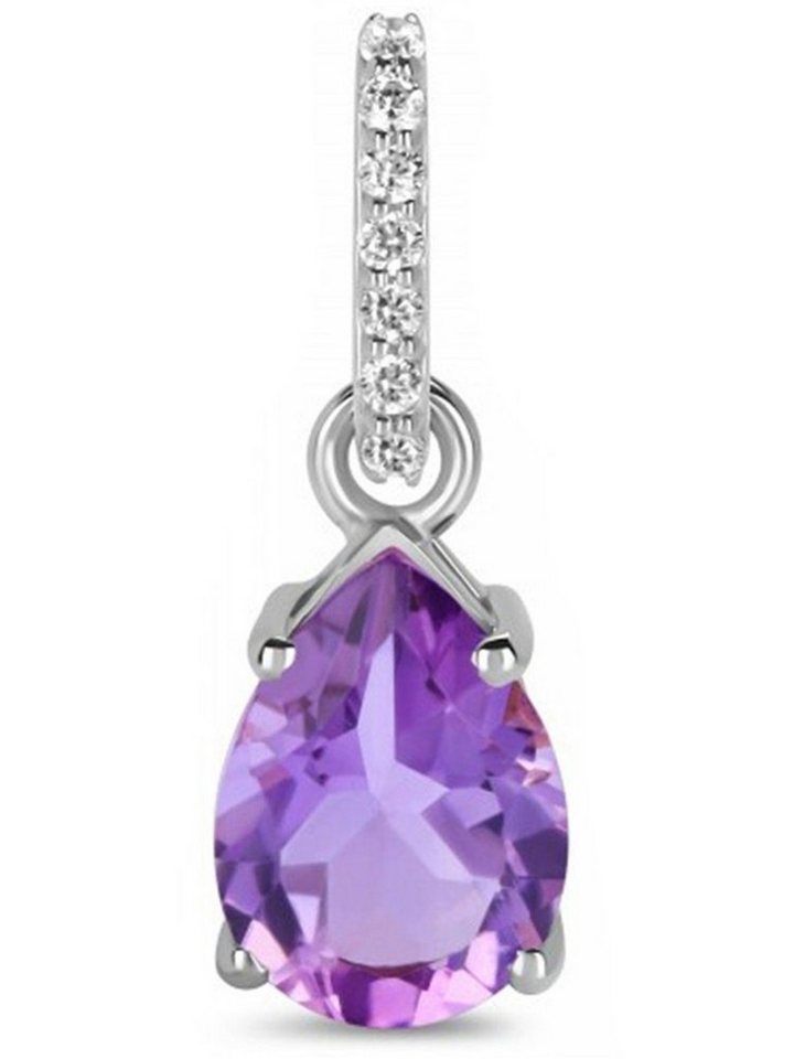 Goldene Hufeisen Kettenanhänger Damen echter Amethyst Kettenanhänger 925 Sterlingsilber mit Edelstein, Edelsteinschmuck für Damen von Goldene Hufeisen