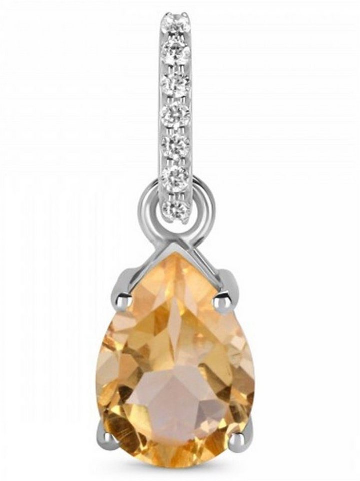 Goldene Hufeisen Kettenanhänger Damen echter Citrin Kettenanhänger 925 Sterlingsilber mit Edelstein, Edelsteinschmuck für Damen von Goldene Hufeisen