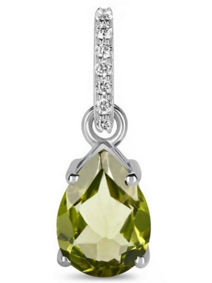 Goldene Hufeisen Kettenanhänger Damen echter Peridot Kettenanhänger 925 Sterlingsilber mit Edelstein, Edelsteinschmuck für Damen von Goldene Hufeisen