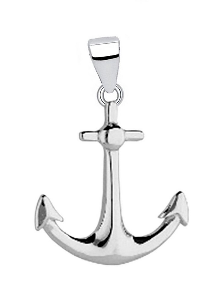 Goldene Hufeisen Kettenanhänger Silber Anker Anhänger 925 Sterling Maritim Echtschmuck, Anker Silberschmuck für Damen und Herren von Goldene Hufeisen