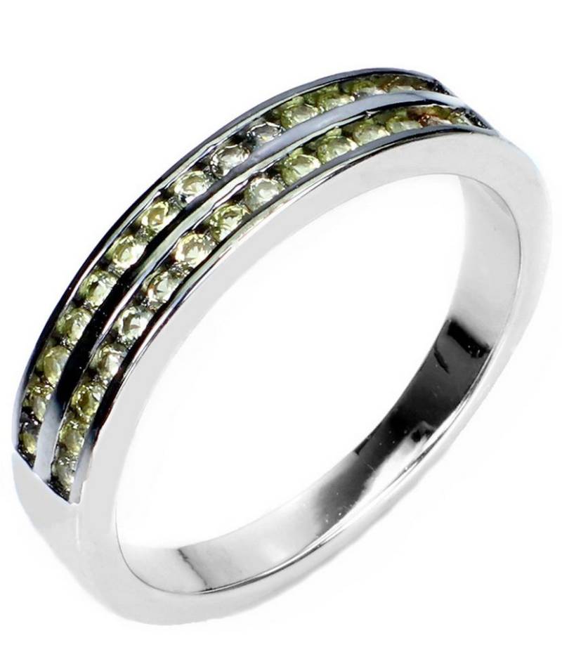 Goldene Hufeisen Memoirering echter Gelber Saphir Ring 925 Sterling-Silber Rhodiniert, Damen-Schmuck mit Edelsteine von Goldene Hufeisen