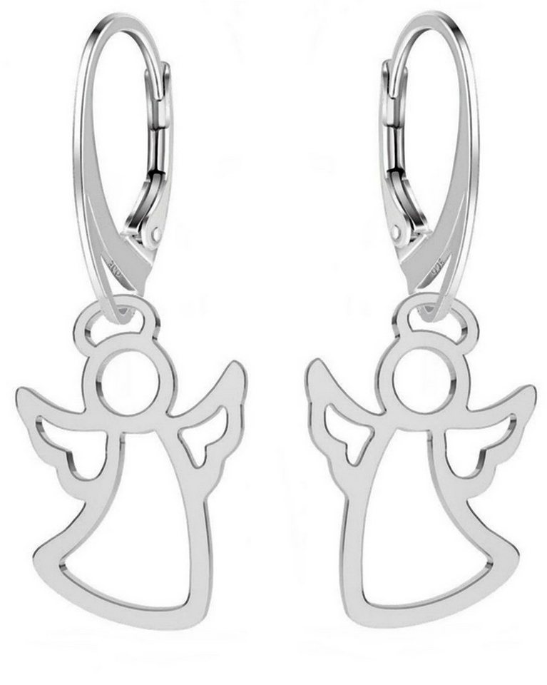 Goldene Hufeisen Paar Ohrhänger Engel Brisur Ohrringe aus 925 Sterling Silber Schutzengel (1 Paar, inkl. Etui), Damen Ohrhänger von Goldene Hufeisen
