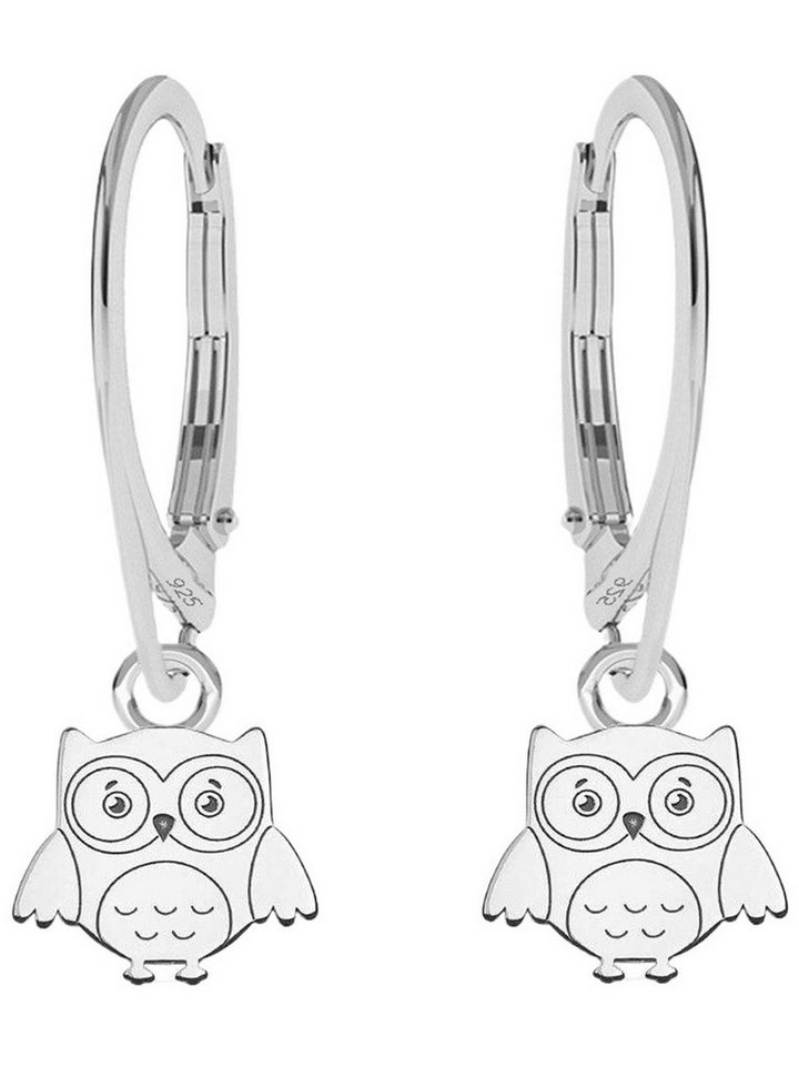 Goldene Hufeisen Paar Ohrhänger Vogelwelt Ohrringe Eulen für Mädchen und Damen (inkl. Etui), 925 Silber (Sterlingsilber), Hypoallergen von Goldene Hufeisen