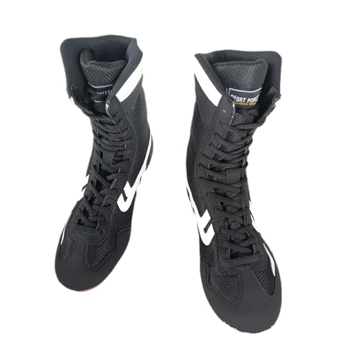 GoldeneAmeisen Boxschuhe FüR Erwachsene,Boxstiefel FüR Herren,Boxstiefel FüR Damen,Geschmacklos,Dick,SchnüRen,Geeignet FüR Unisex Boxschuhe,rutschfeste Wrestling Stiefel von GoldeneAmeisen