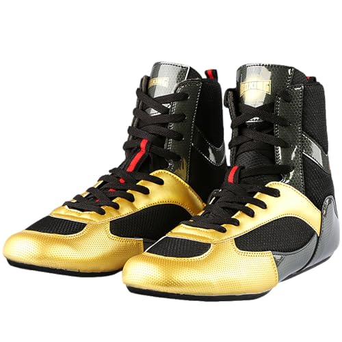 High Top Boxing Shoes,Fitness Training Boxschuhe,Boxstiefel FüR Kinder,Hat ElastizitäT,Niedriges Oberteil,Licht,Geeignet FüR Herren-Wrestling-Schuhe von GoldeneAmeisen