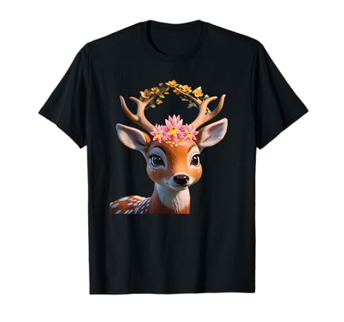Reh Hirsch T-Shirt Herren Trachtenshirt Dirndl Trachten T-Shirt Reh Hirsch T-Shirt Herren Trachtenshirt Dirndl Trachten T-Shirt von Goldener Hirsch Reh Blumen Trachtenshirt Damen