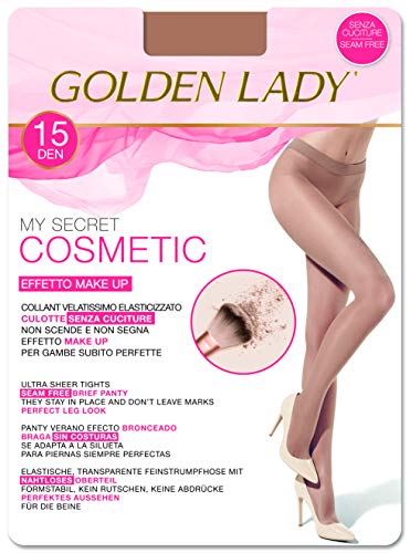 Goldenlady Damen Mysecret 15 Cosmetic Strumpfhosen, 15 DEN, Gold (Bronzer K30A), Small (Herstellergröße: 2 – S) von Golden Lady