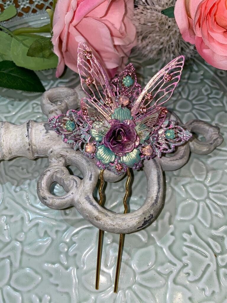 Haarpin "Es Glitzert Der Elfenwald" Fairycorefairy Hair Jewelleryenchanted Accessoiresromantikfairy Taleswhimsical Pin Haarpin "Es Glitzert Der Elfenwald" Fairycorefairy Hair Jewelleryenchanted Accessoiresromantikfairy Taleswhimsical Pin von GoldenschoenDesigns