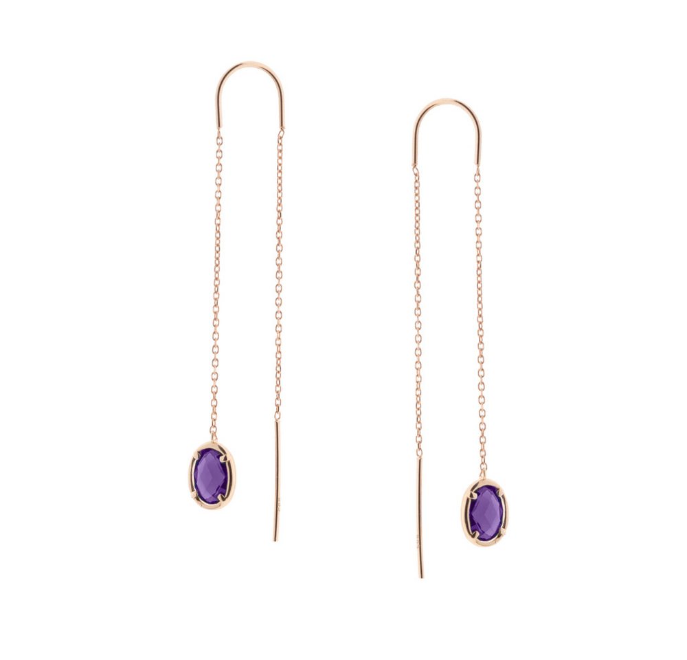 Golders Paar Ohrhänger Kettenohrringe aus 585 Rotgold mit Zirkonia (2-tlg), 585 Rotgold Goldschmuck für Damen von Golders