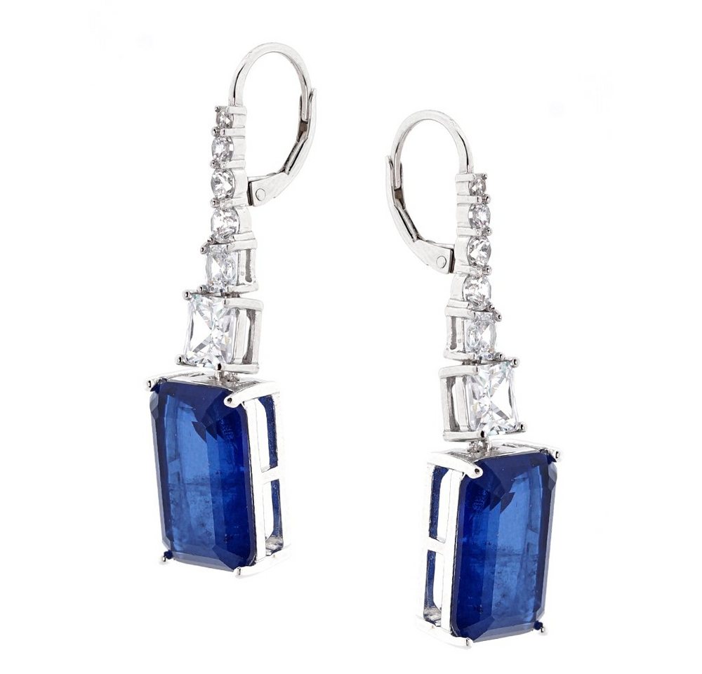 Golders Paar Ohrhänger Ohrringe aus 925 Silber mit Zirkonia (in blau- grün- oder türkisfarbe, 2-tlg), 925 Sterlingsilber Silberschmuck für Damen von Golders