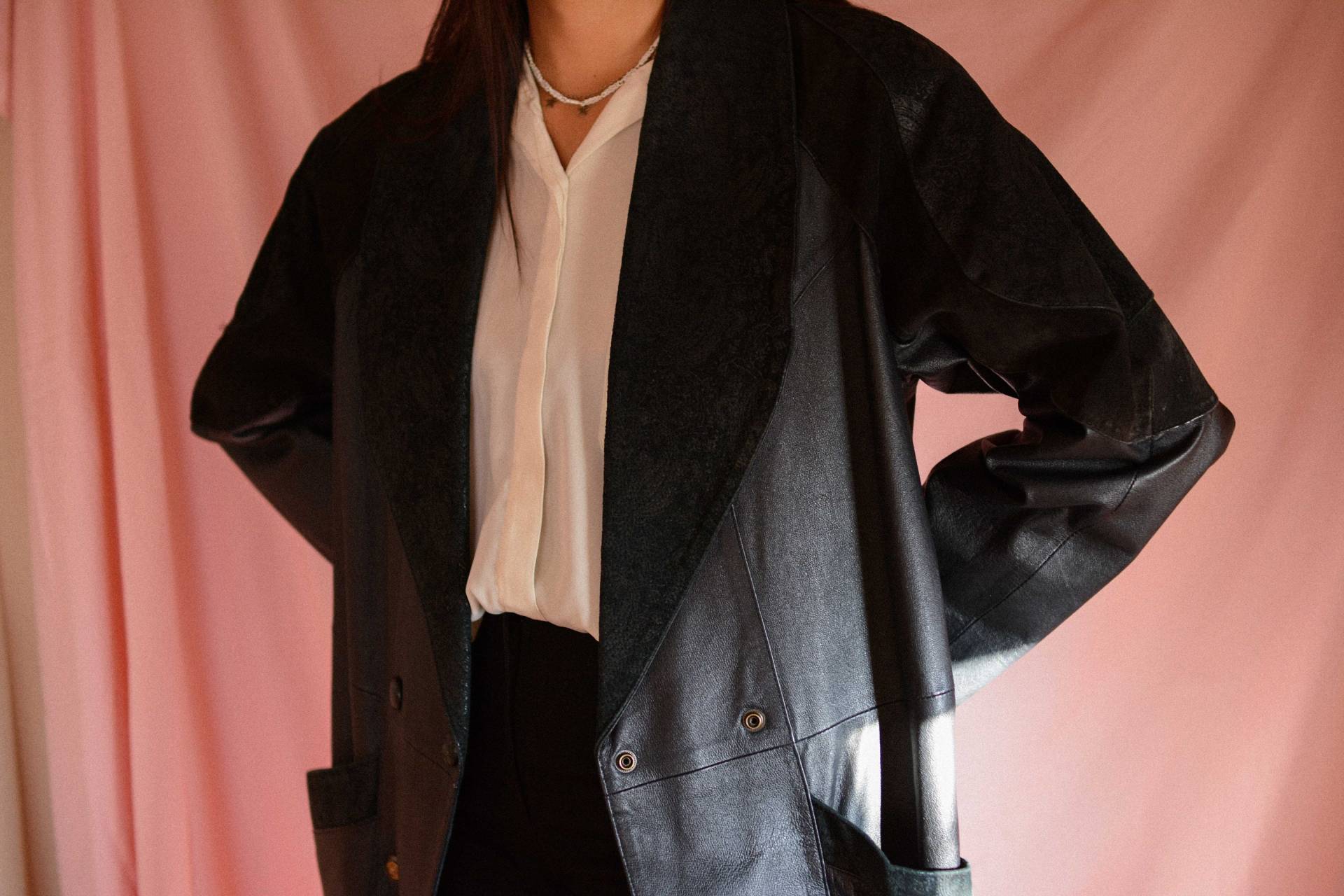 1980Er Jahre Vintage Lederjacke 1980Er Jahre Vintage Lederjacke von Goldfxsh