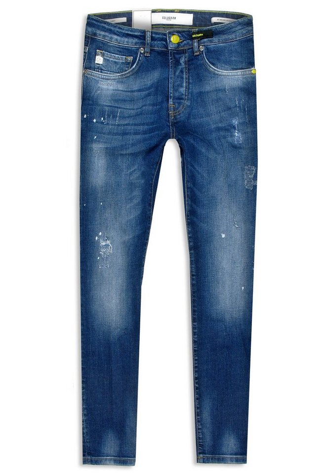 Goldgarn 5-Pocket-Jeans Herren U2 Slim Fit distressed Denim Goldgarn 5-Pocket-Jeans Herren U2 Slim Fit distressed Denim von Goldgarn