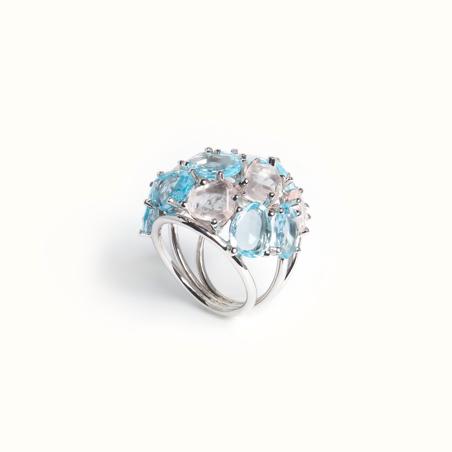 Gold Ring Aquamarin Und Rosenquarz Gold Ring Aquamarin Und Rosenquarz von GoldgemByPatricia
