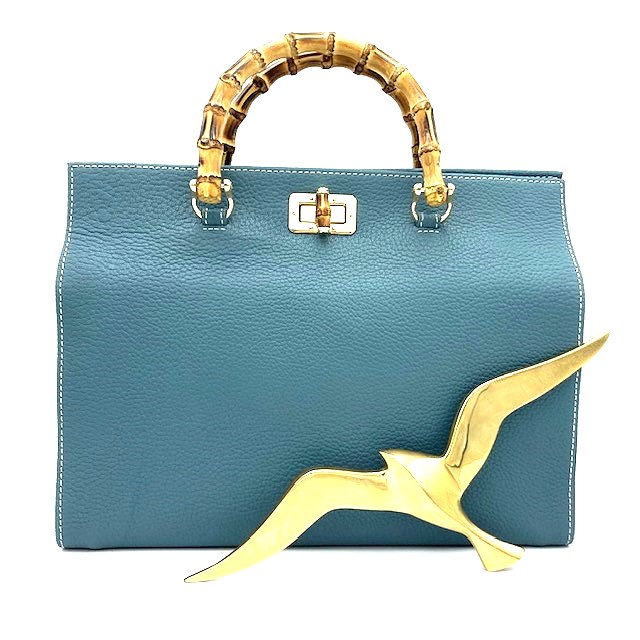 Handgefertigte Tasche "Spacy Daisy" Aus 100% Echtem Leder Im 50Er Jahre Stil von GoldhanLeathergoods