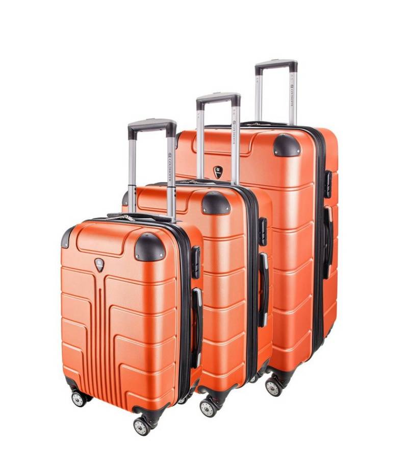 Goldhofer Kofferset verschiedene Modelle in 3 Größen & Farben mit 360° Leichtlaufrollen, (Set, 3 TLG), Außen Material ABS - Wasserabweisend von Goldhofer