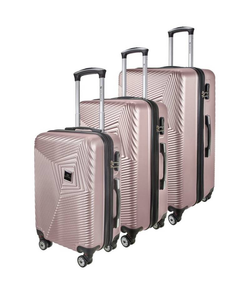 Goldhofer Kofferset verschiedene Modelle in 3 Größen & Farben mit 360° Leichtlaufrollen, (Set, 3 TLG), Außen Material ABS - Wasserabweisend von Goldhofer