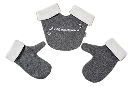 Goldi-Design Partnerhandschuhe Set Lieblingsmensch aus Doppelfleece in Deutschland hergestellt von Goldi-Design