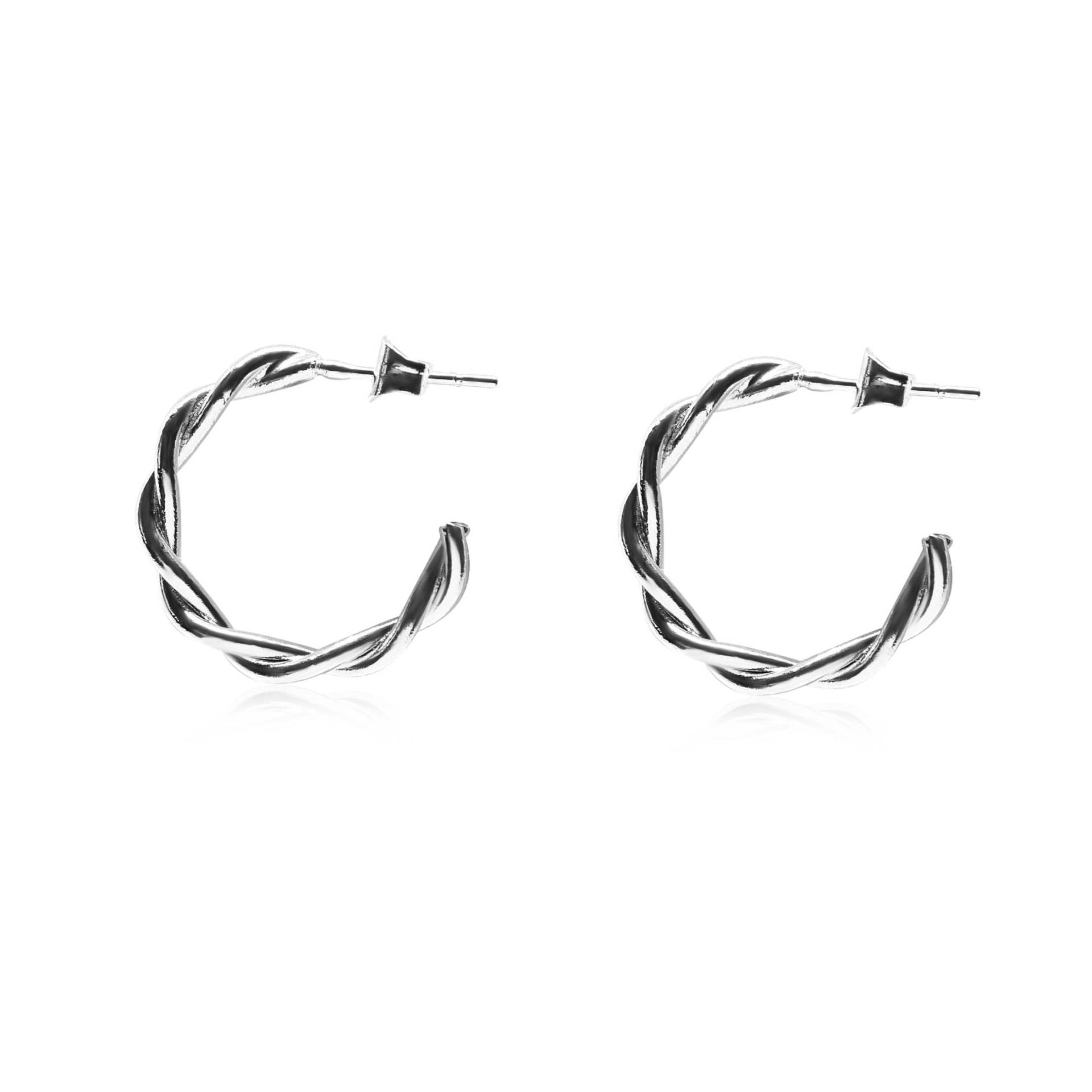 Creolen, Silber 1 Paar, Tiefe Reifen, Kleine Seil Creolen Ohrring, Großhandel Ohrring Versorgung Creolen, Silber 1 Paar, Tiefe Reifen, Kleine Seil Creolen Ohrring, Großhandel Ohrring Versorgung von GoldieSupplies