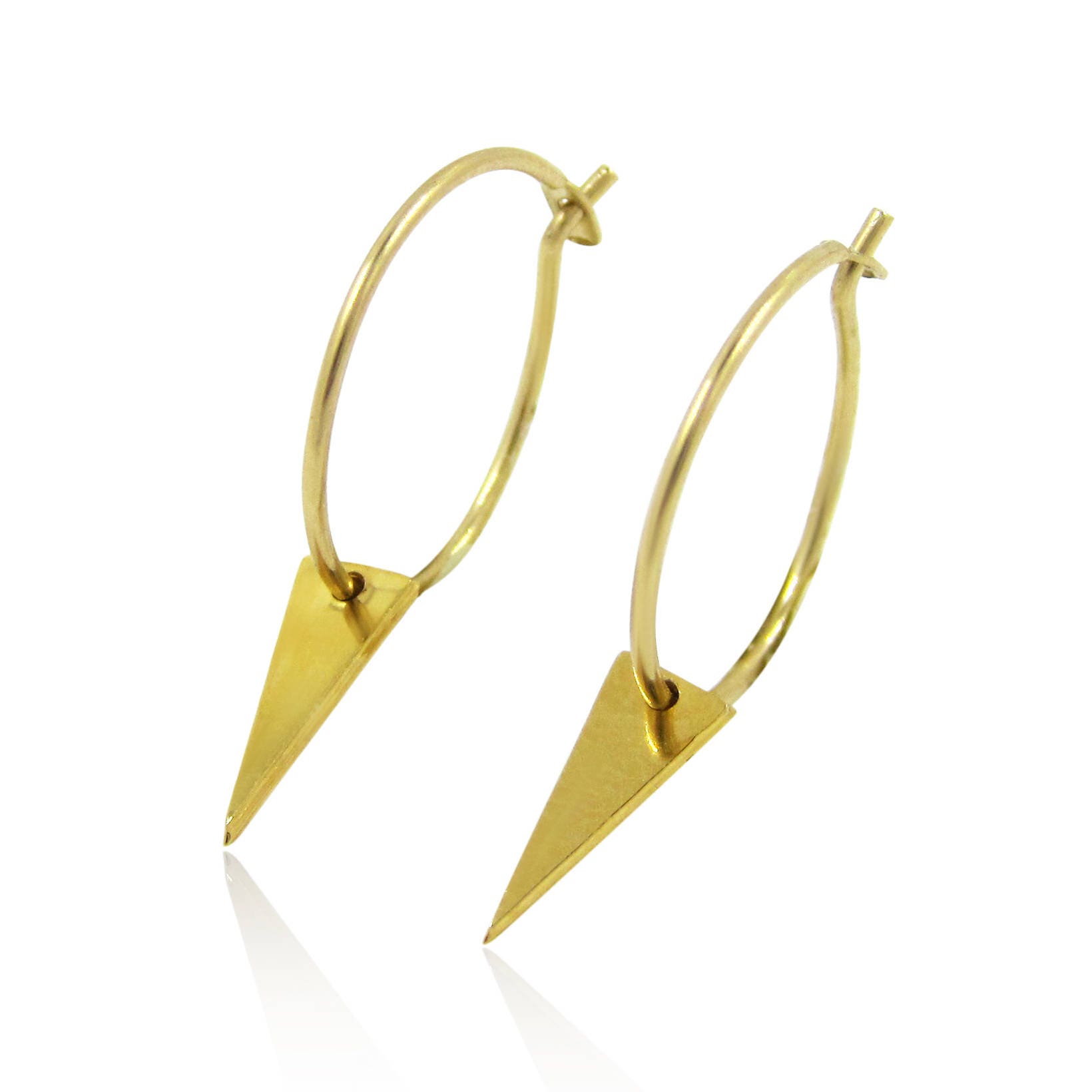 Gold Filled Ohrringe, 1 Paar, Ohrringe Dreieck Hoop Hoops Fundstücke, Goldie Schmuckzubehör Gold Filled Ohrringe, 1 Paar, Ohrringe Dreieck Hoop Hoops Fundstücke, Goldie Schmuckzubehör von GoldieSupplies