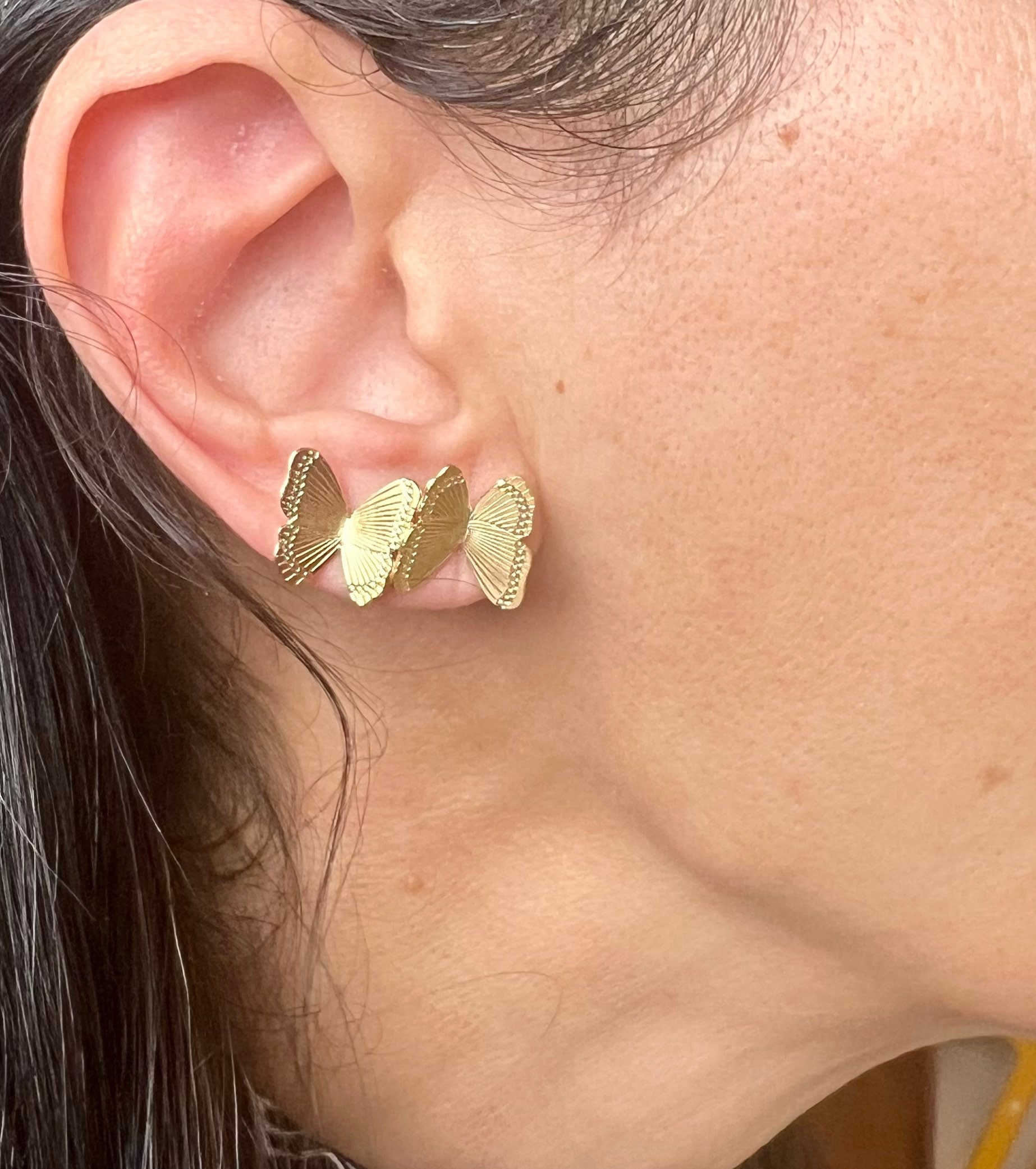 Gold Schmetterling Ohrringe, Statement Ohrstecker Gold Schmetterling Ohrringe, Statement Ohrstecker von GoldieSupplies