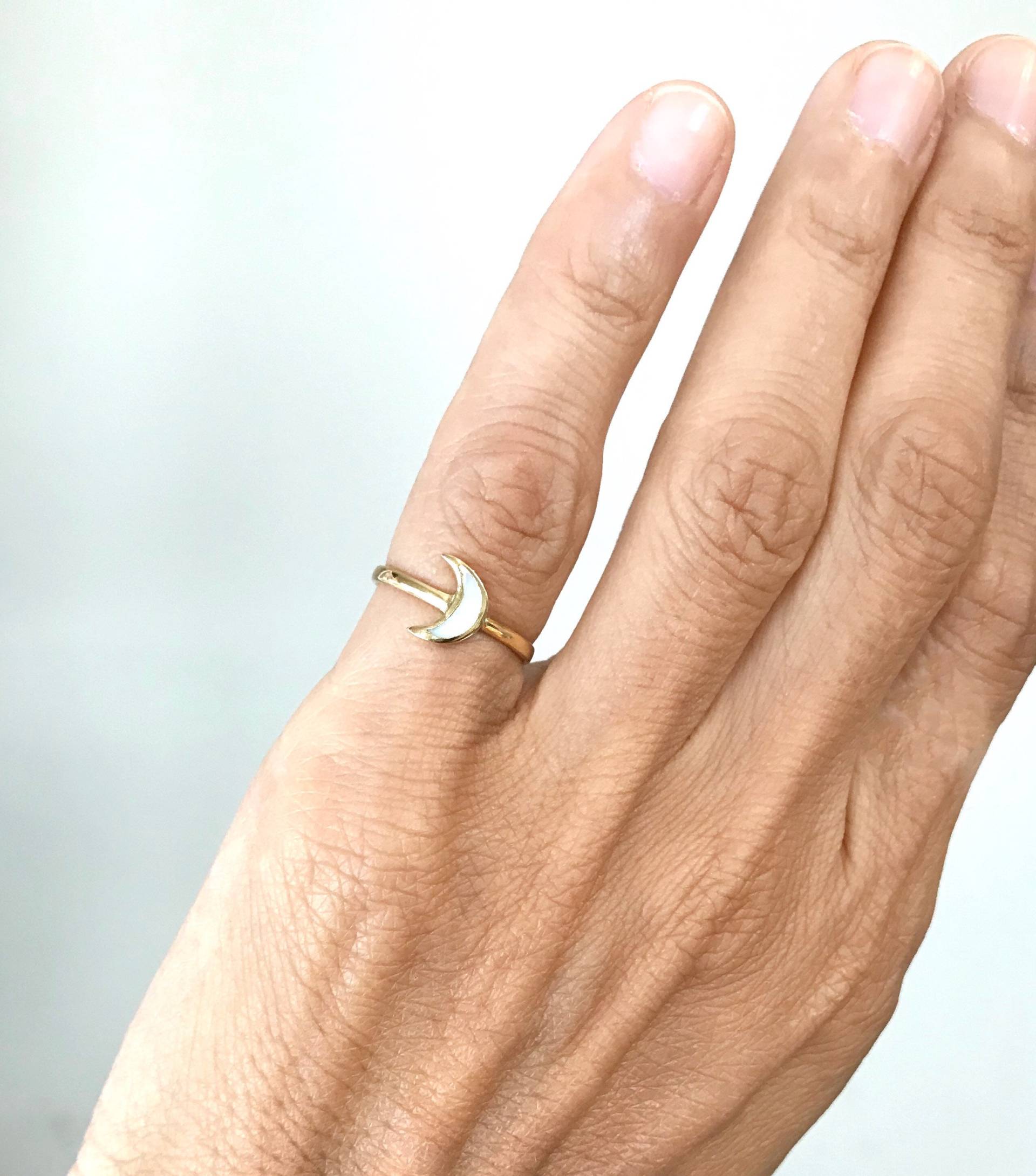 sterling Silber Mond Ring, Mond-Ring, Halbmond-Ring, Emaille Großhandel Ringe, Trendige Goldie Schmuck sterling Silber Mond Ring, Mond-Ring, Halbmond-Ring, Emaille Großhandel Ringe, Trendige Goldie Schmuck von GoldieSupplies
