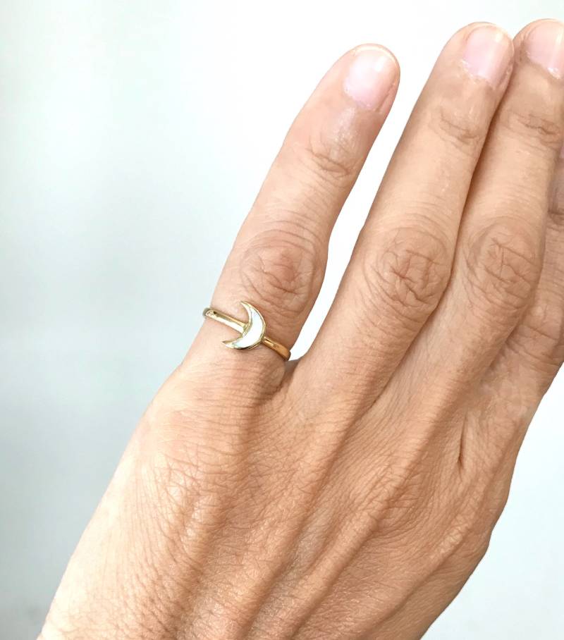 sterling Silber Mond Ring, Mond-Ring, Halbmond-Ring, Emaille Großhandel Ringe, Trendige Goldie Schmuck sterling Silber Mond Ring, Mond-Ring, Halbmond-Ring, Emaille Großhandel Ringe, Trendige Goldie Schmuck von GoldieSupplies