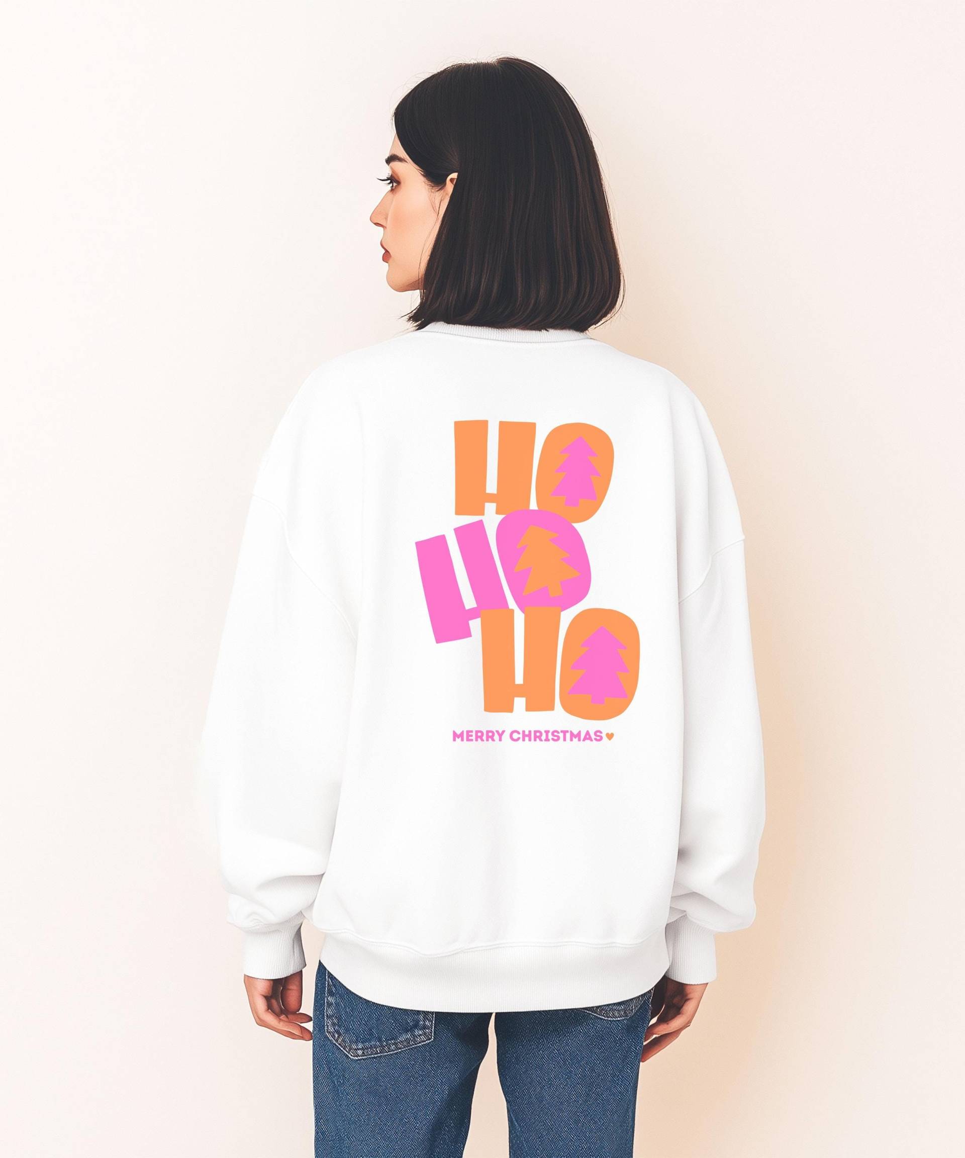 Hohoho Sweatshirt, Weihnachts Weihnachtsgeschenk, Weihnachten Shirt, Pullover, Sweatshirts Für Frauen, Backprint von Goldivibes