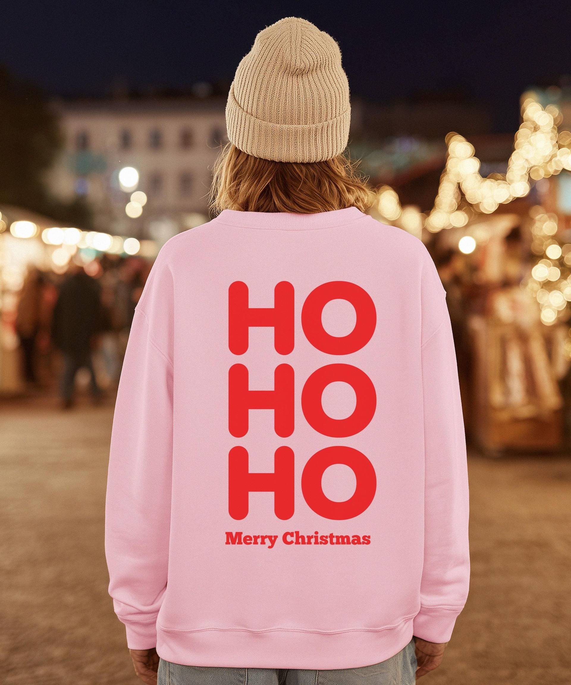 Hohoho Sweatshirt, Weihnachts Weihnachtsgeschenk, Weihnachten Shirt, Pullover, Sweatshirts Für Frauen, Backprint von Goldivibes
