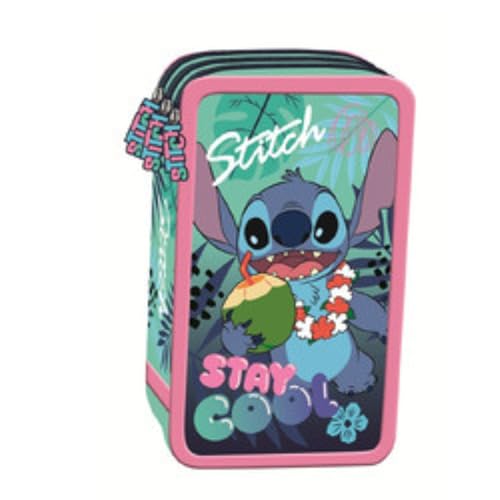 Goldkids - Federmäppchen 3 Fächer - Mäppchen für Mädchen und Jungen - Federmappe 3-Fach Federtasche 44-teilig Gefüllte Schüleretui Schulmäppchen- Stitch Motiv Goldkids - Federmäppchen 3 Fächer - Mäppchen für Mädchen und Jungen - Federmappe 3-Fach Federtasche 44-teilig Gefüllte Schüleretui Schulmäppchen- Stitch Motiv von Goldkids