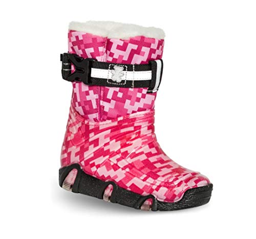 Goldkids Stiefel Winterschuhe Mädchen Jungen Kinder Schneestiefel Kinderstiefel Wolle Winterstiefel warm gefüttert Snow Boots Schnappverschluss (Rosa, 29 EU, Numeric_29) von Goldkids