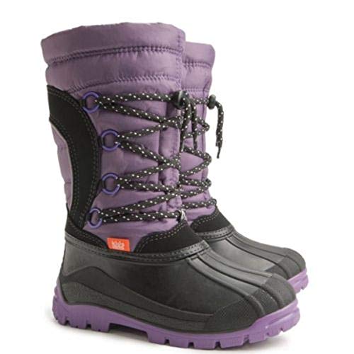 Winterschuhe Mädchen Kinder Demar Schneestiefel Kinderstiefel Wolle Winterstiefel warm gefüttert Snow Boots Schnellschnürung Gr. 25/26 violett von Goldkids