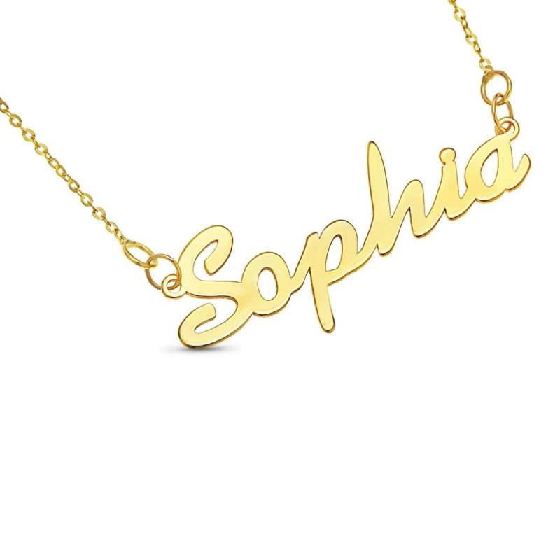 9K Gelbgold Personalisierte Schrift Benutzerdefinierte Namen Halskette | Benutzerdefinierte Name Schmuck Goldkette Inklusive, Geschenkbox 9K Gelbgold Personalisierte Schrift Benutzerdefinierte Namen Halskette | Benutzerdefinierte Name Schmuck Goldkette Inklusive, Geschenkbox von GoldlinksFineJewels