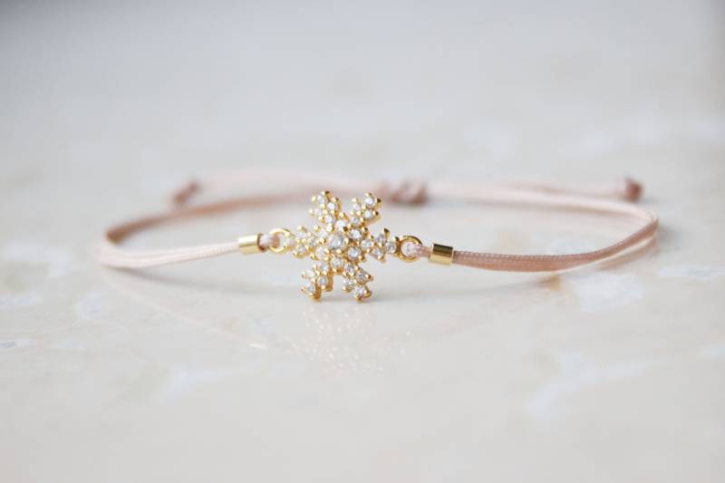Armband Schneeflocke Zirkonia, 925 Silber, Vergoldet Armband Schneeflocke Zirkonia, 925 Silber, Vergoldet von GoldmarieJuwelen