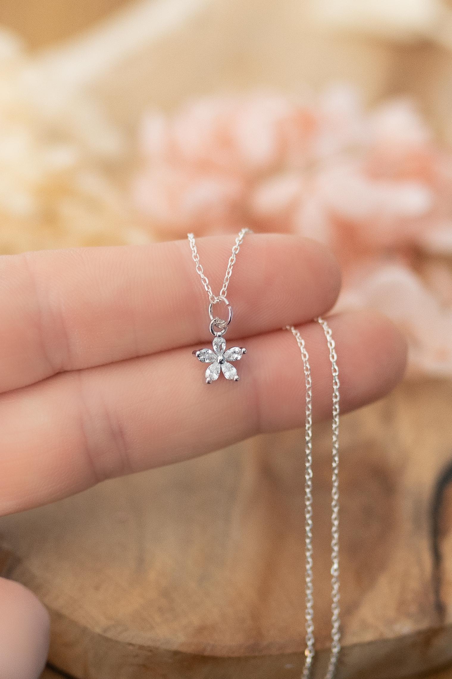 Kette Blume, Kette, Sommer von GoldmiezeShop