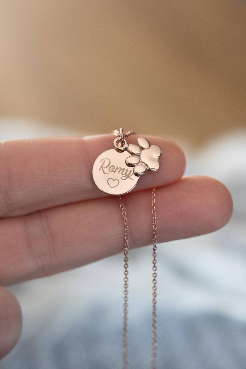 Kette Pfote, Geschenk Für Katzenmama, Katze, Katzenbesitzer, Personalisierte von GoldmiezeShop